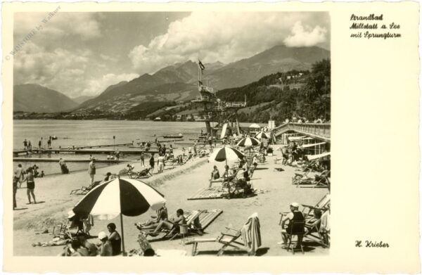millstatt am see, strandbad mit sprungturm