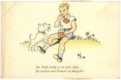 junge mit hund, vers