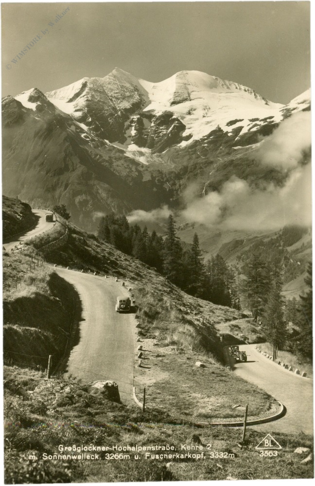 großglockner, hochalpenstrasse, kehre 2, sonnwelleck und fuscherkarkopf