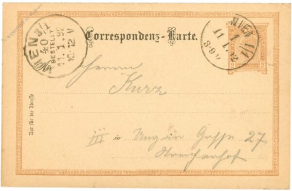 correspondenzkarte aus 1912