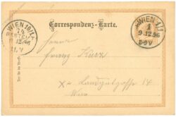 correspondenzkarte aus 1896