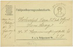 feldpostkorrespondenzkarte aus 1918