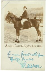 berlin, cassel, sept. 1903 mann auf pferd