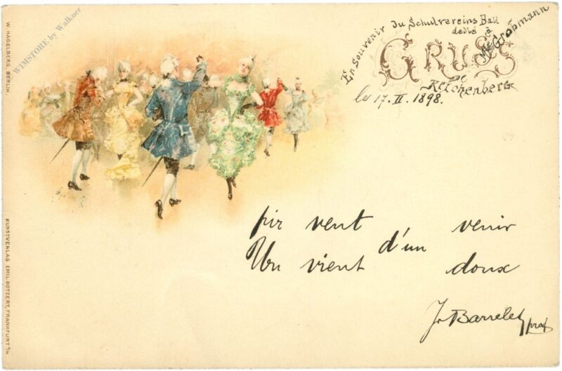 reichenberg, gruss vom schulvereinsball reichenberg, gruss vom schulvereinsball