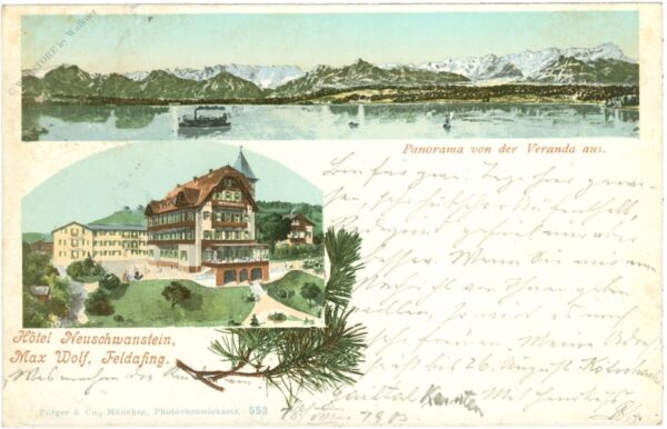 schwangau, hotel neuschwanstein, panorama von der veranda aus