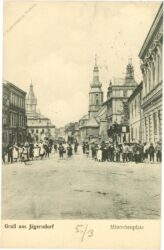 jägerndorf, gruss aus, minoritenplatz