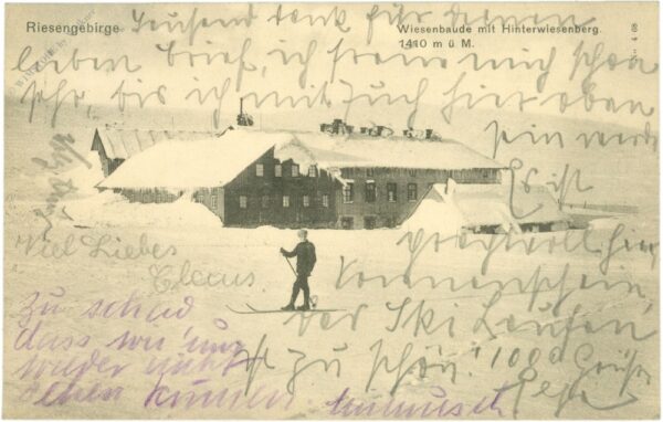 riesengebirge, wiesenbaude mit hinterwiesenberg