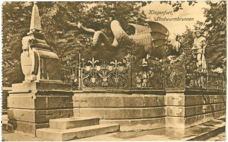 klagenfurt, lindwurmbrunnen