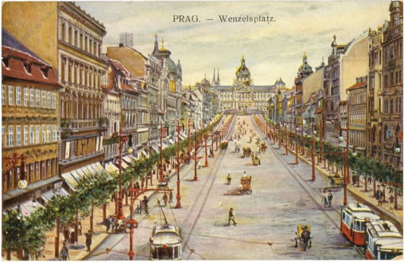 prag, wenzelsplatz prag, wenzelsplatz