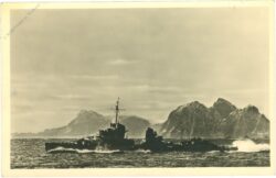 zerstörer im norwegischen fjord