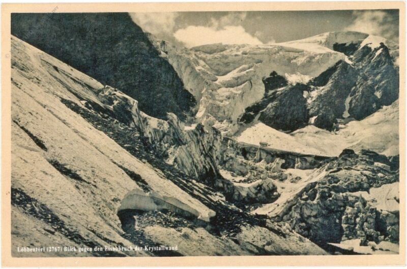 venediger gruppe, löbbentörl, blick gegen den eisabbruch der krystallwand