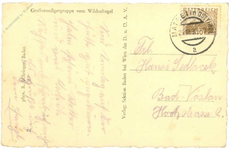 venediger gruppe, vom wildenkogel