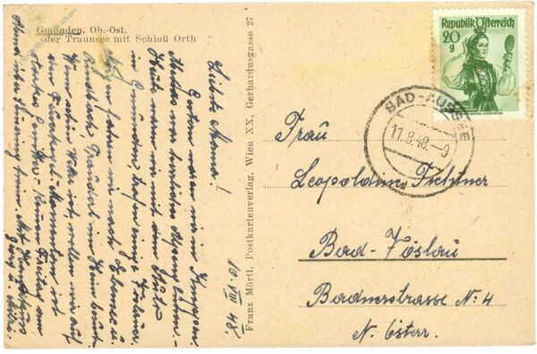 gmunden, der traunsee mit schloss orth