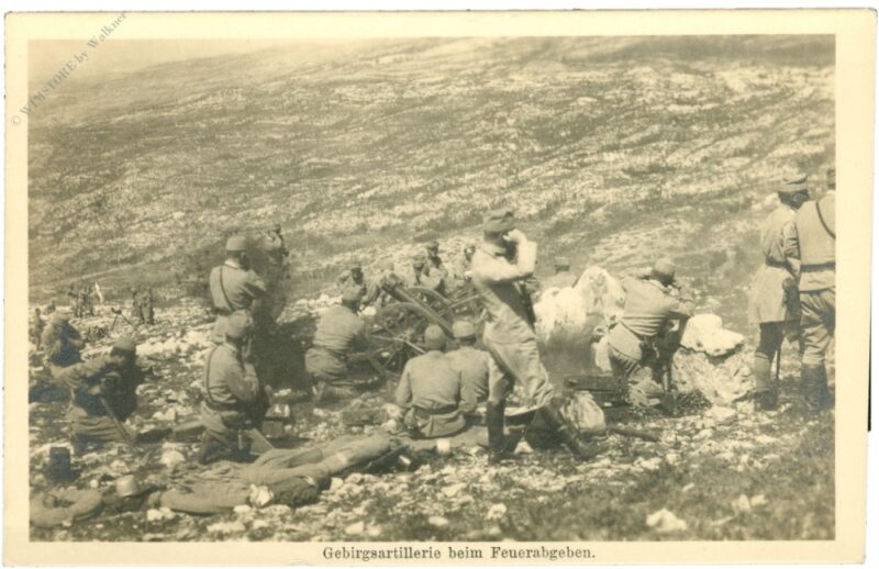 gebirgsartillerie beim feuerabgeben