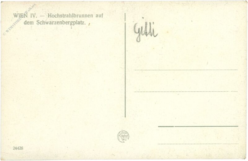 wien 3, hochstrahlbrunnen auf dem schwarzenbergplatz