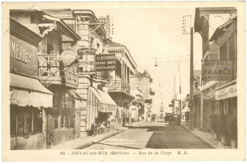soulac sur mer, rue de la plage soulac sur mer, rue de la plage