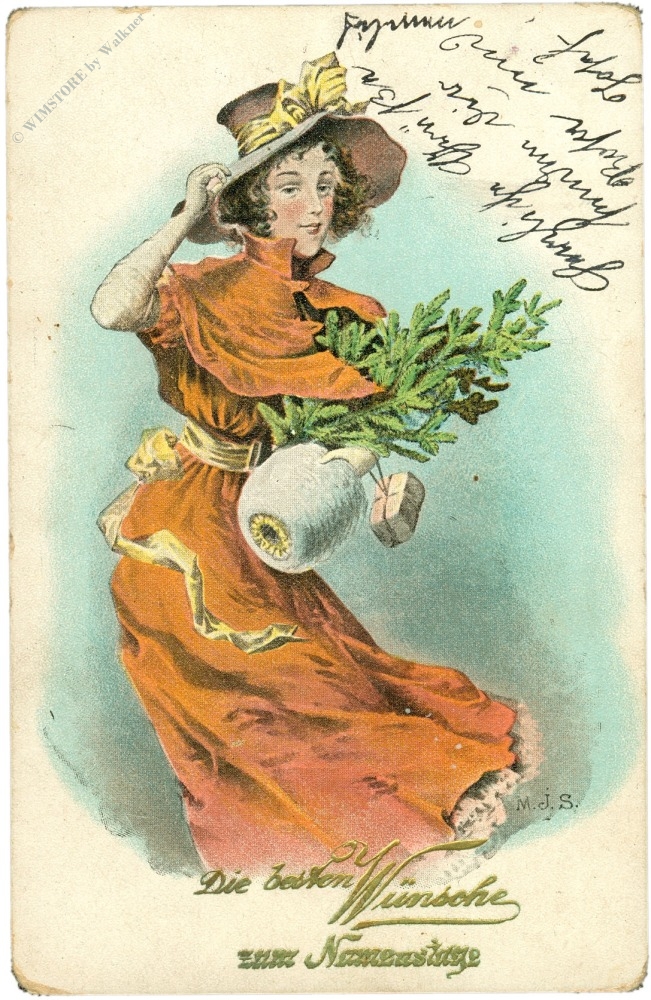 namenstag, dame mit hut namenstag, dame mit hut