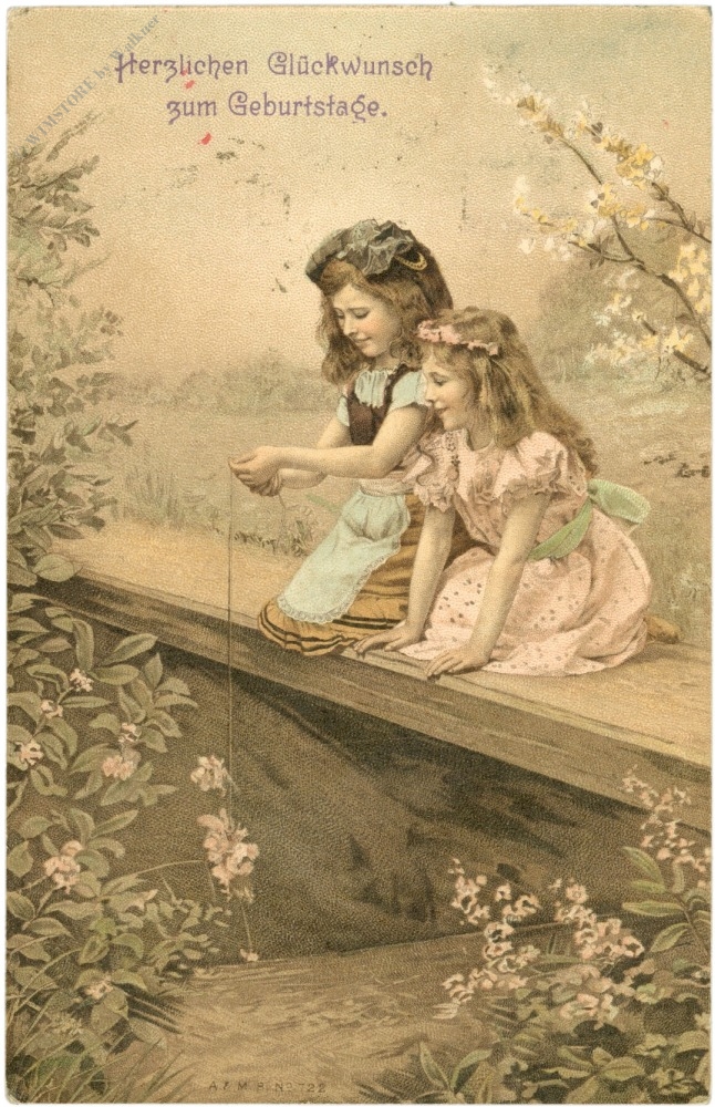 geburtstag, mädchen auf einer brücke