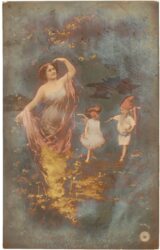 dame mit engerl und zwerg