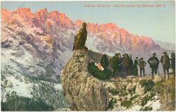 dolomiti, das christomannos denkmal