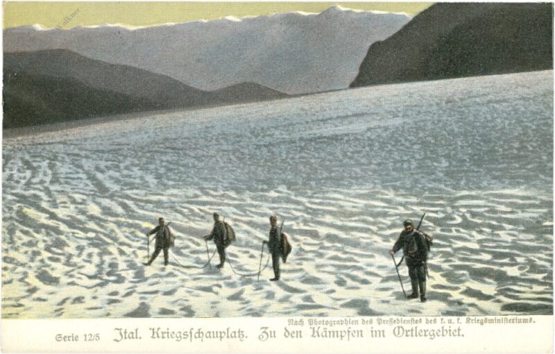 ital. kriegsschauplatz, zu den kämpfen im ortlergebiet