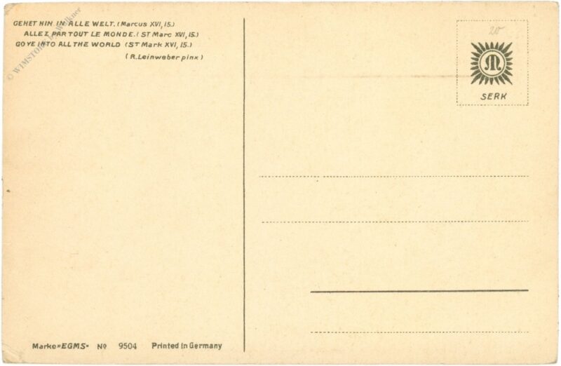 gehet hin in alle welt (marcus xvi, 15.)