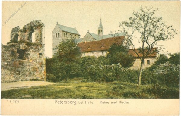 petersberg bei halle, ruine und kirche