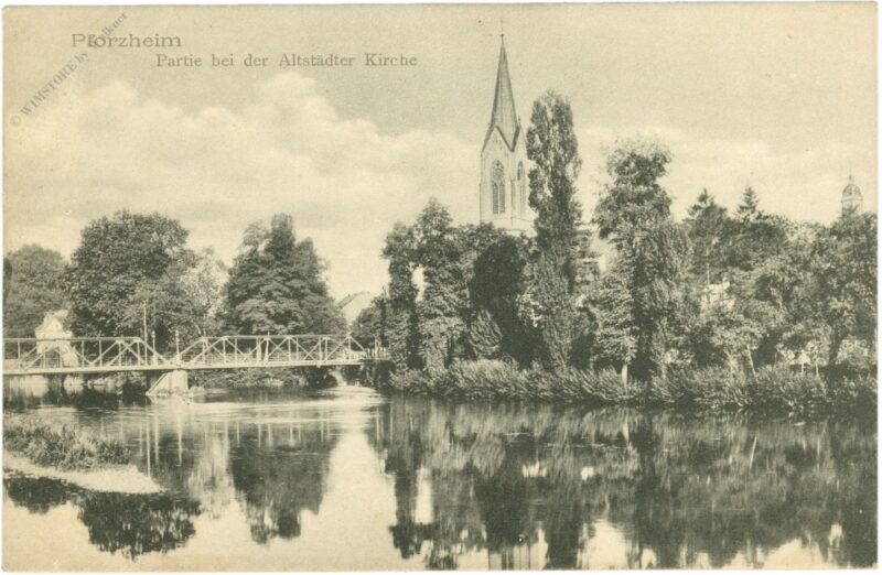 pforzheim, partie bei der altstädter kircher pforzheim, partie bei der altstädter kircher