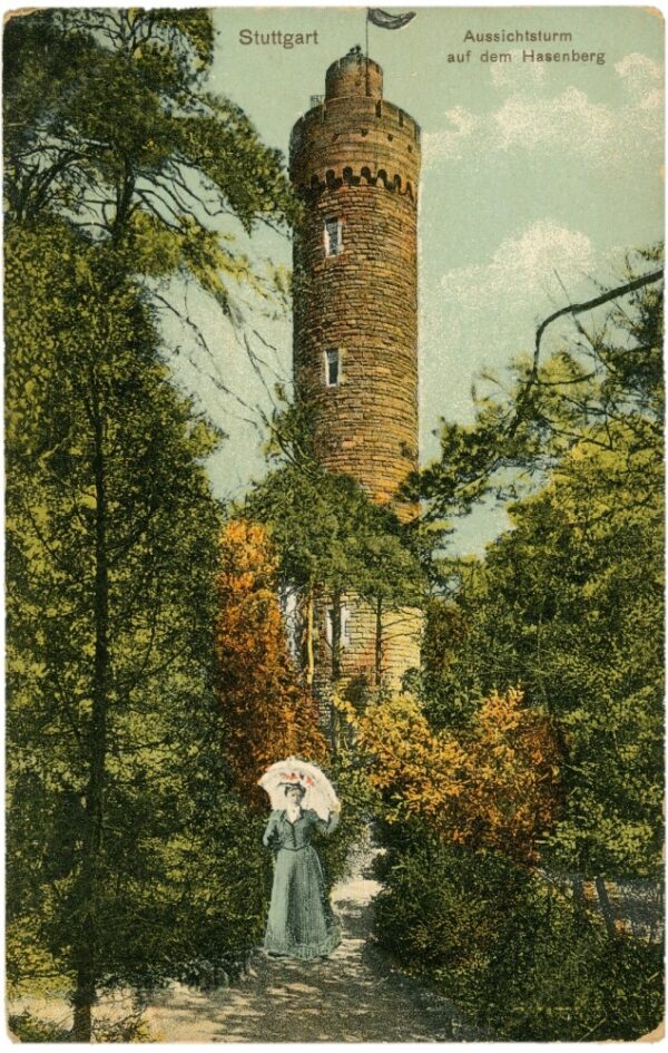 stuttgart, aussichtsturm auf dem hasenberg