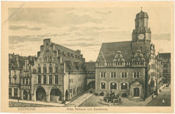 dortmund, altes rathaus und sparkasse