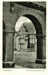 braunschweig, durchblick auf den burghof
