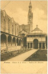 florenz, chiesa di s. croce, veduta del chiostro