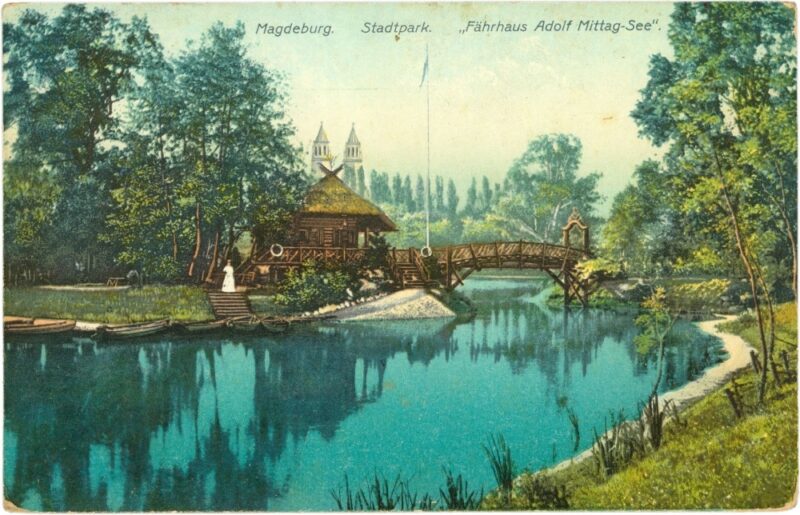 magdeburg, stadtpark, fährhaus adolf mittag see magdeburg, stadtpark, fährhaus adolf mittag see