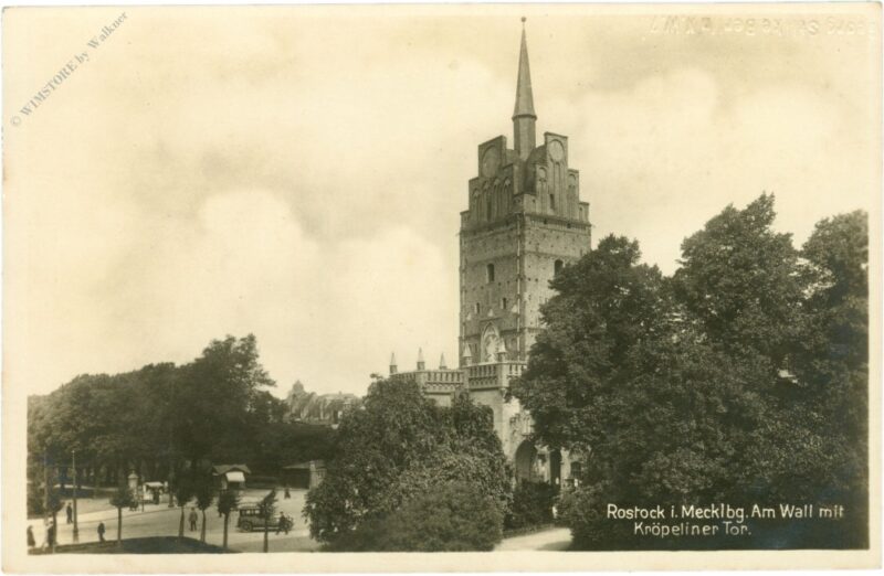 rostock i. mecklbg., am wall mit kröpeliner tor rostock i. mecklbg., am wall mit kröpeliner tor