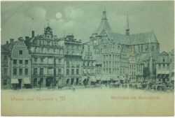 rostock, marktplatz mit marienkirche
