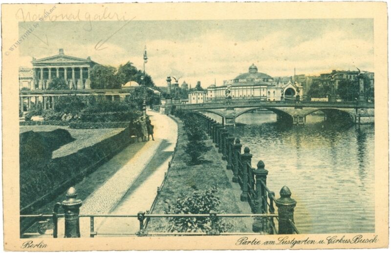 berlin, partie am lustgarten und circus busch