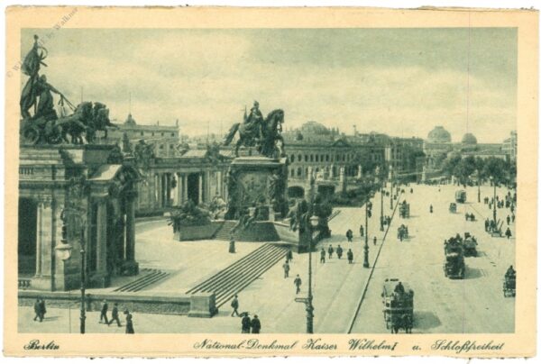 berlin, national denkmal kaiser wilhelm und schlossfreiheit