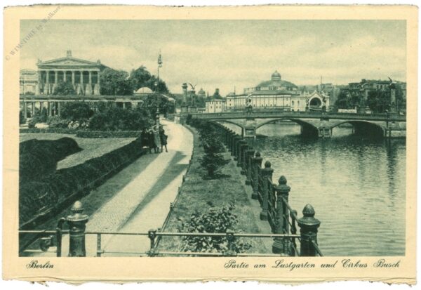 berlin, partie am lustgarten und circus busch