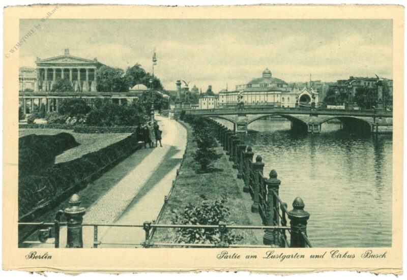 berlin, partie am lustgarten und circus busch