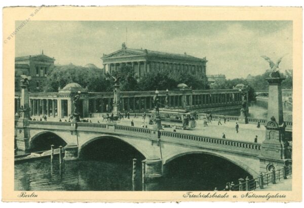 berlin, friedrichsbrücke und nationalgalerie