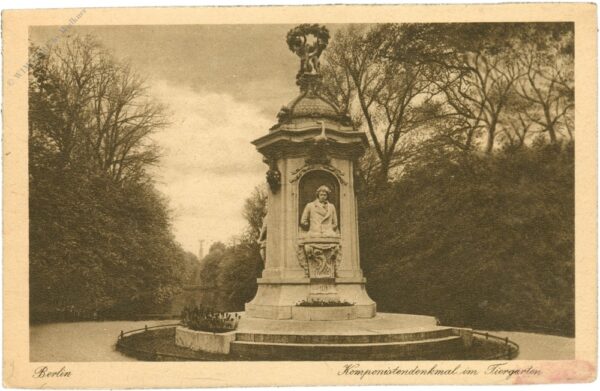 berlin, komponistendenkmal im tiergarten