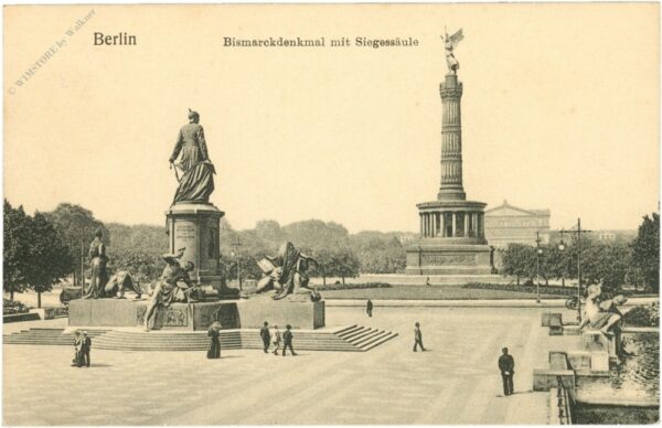 berlin, bismarckdenkmal mit siegessäule
