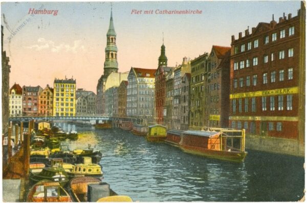 hamburg, flet mit catharinenkirche