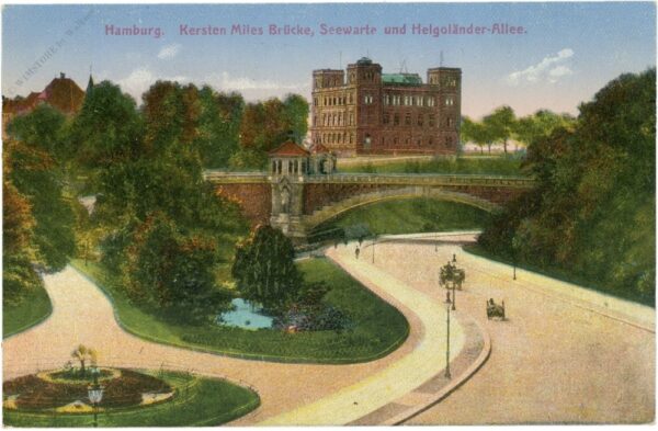 hamburg, kersten miles brücke, seewarte und helgoländer allee