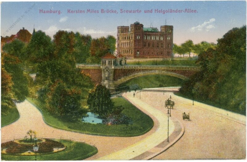 hamburg, kersten miles brücke, seewarte und helgoländer allee