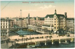 hamburg, jungfernstieg mit aisterarkaden