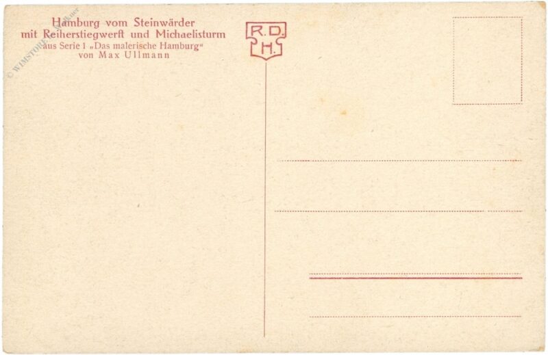 hamburg, vom steinwärder mit reiherstiegwerft und michaselisturm