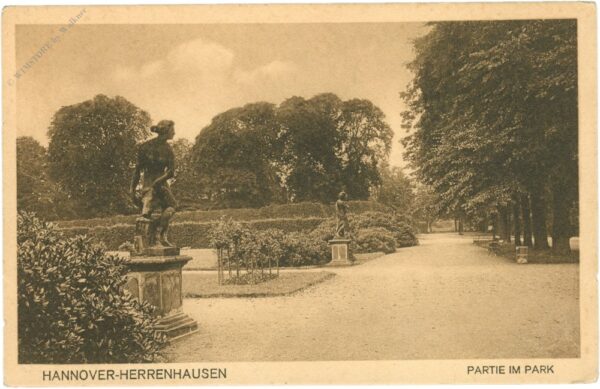 hannover, herrenhausen, partie im park