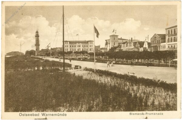 ostseebad warnemünde, bismarck promenade