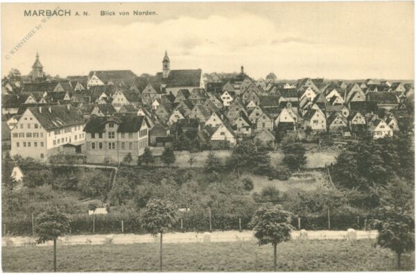 marbach am neckar, blick von norden